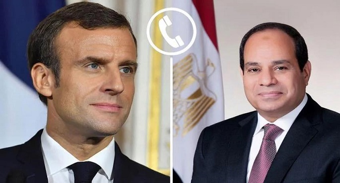 الرئيس السيسى يتلقى اتصالًا هاتفيًا من نظيره الفرنسى إيمانويل ماكرون بشأن غزة