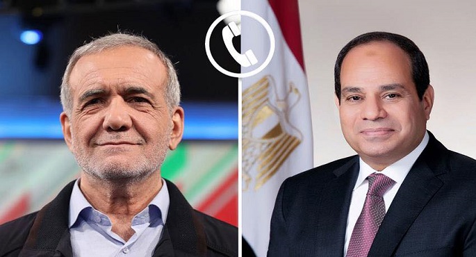 الرئيس السيسى ونظيره الإيرانى يؤكدان ضرورة الوقف الفورى لإطلاق النار فى غزة