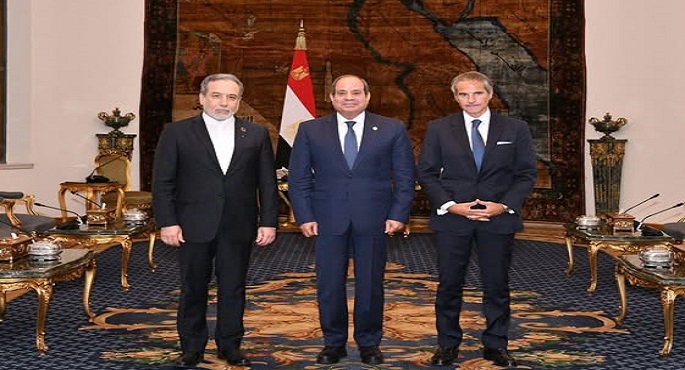 بالصور.. الرئيس السيسى يستقبل وزير خارجية إيران ومدير الوكالة الدولية للطاقة الذرية