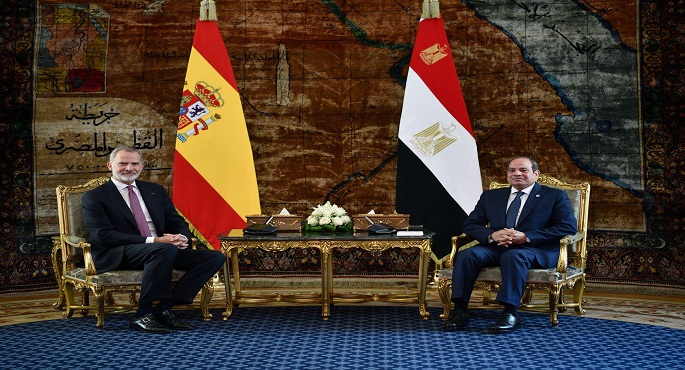 بالصور.. الرئيس السيسى: إسبانيا اتخذت موقفًا تاريخيًا فى نصرة الحق المشروع للشعب الفلسطينى فى إقامة دولته