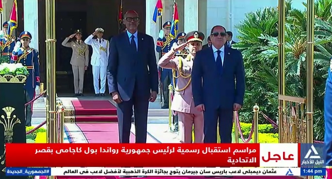 بالفيديو.. الرئيس السيسى يستقبل نظيره الرواندى فى قصر الاتحادية