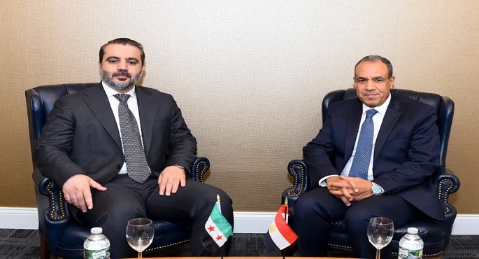 عبدالعاطى لـ الشيبانى : استعادة سوريا لعافيتها يعزز الأمن القومى العربى