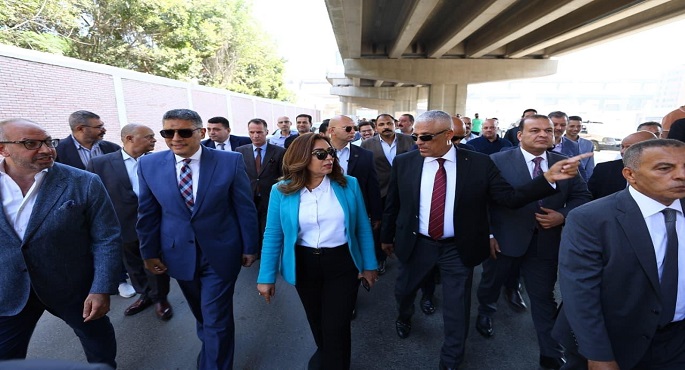 وزيرة التنمية المحلية ومحافظ الجيزة يتفقدان أعمال تطوير المنطقة المحيطة بمستشفى بولاق الدكرور العام