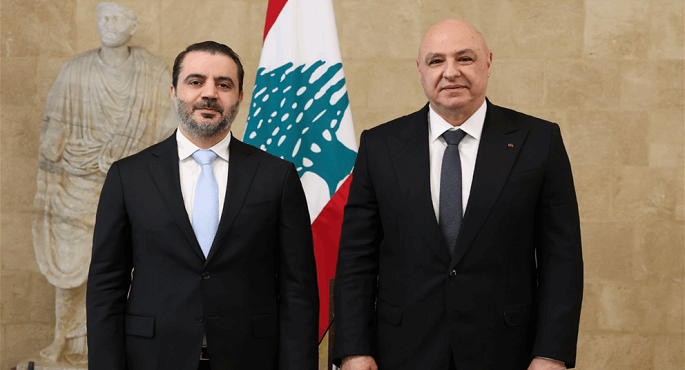 الرئيس اللبنانى: نتطلع إلى تعزيز العلاقات مع سوريا على أساس الاحترام المتبادل