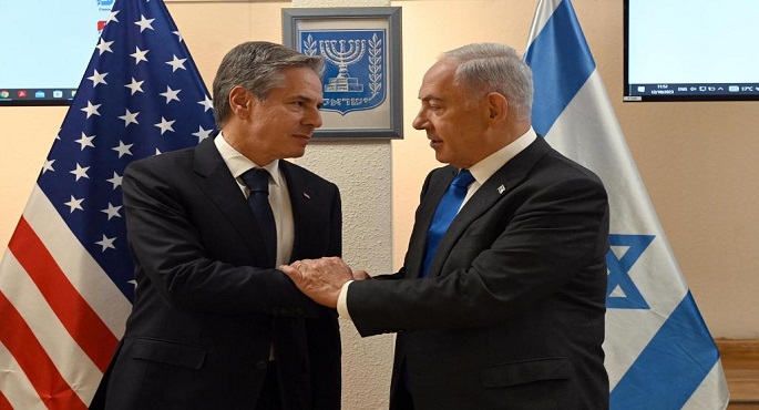 نتنياهو يلتقى وزير الخارجية الأمريكى فى القدس