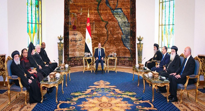 الرئيس السيسى يؤكد أهمية دعم مجلس الكنائس العالمى وكافة المؤسسات الدينية لجهود تثبيت وقف إطلاق النار فى غزة