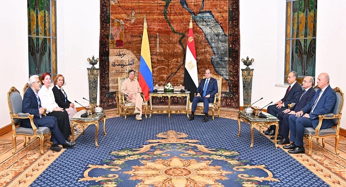 بالصور.. الرئيس السيسى يستقبل نظيره الكولومبى ويشيد بعمق العلاقات التاريخية التي تربط بين البلدين