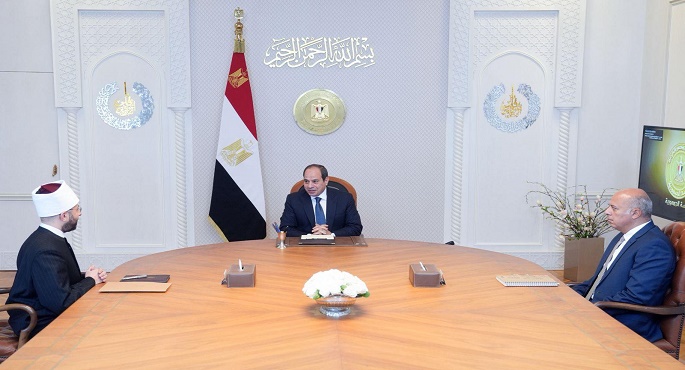 الرئيس السيسى يؤكد أهمية الاستمرار فى جهود التحصين والوقاية من الفكر المتطرف ونشر القيم الصحيحة
