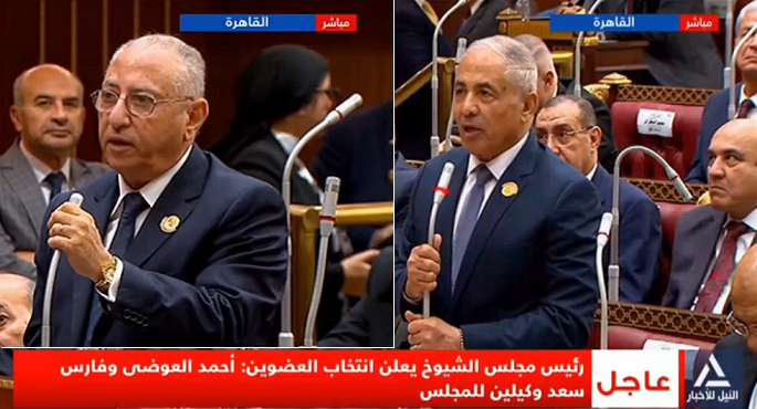 أحمد العوضى وفارس سعد وكيلين لمجلس الشيوخ للفصل التشريعي 2025 / 2030