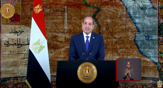 بالفيديو .. الرئيس السيسى : ملحمة أكتوبر علمتنا أن النصر لا يمنح بل ينتزع .. ولا سلام حقيقى إلا بقيام الدولة الفلسطينية