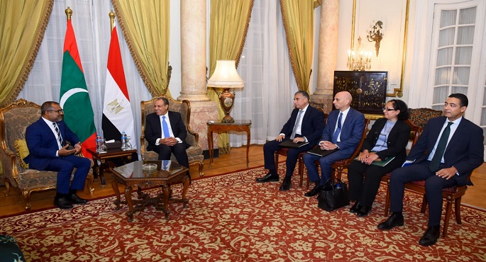 الخارجية: مشاورات سياسية بين وزيرى خارجية مصر والمالديف