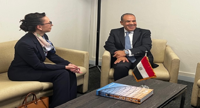 وزير الخارجية يعقد لقاء مع المندوبة الدائمة لجمهورية مولدوفا لدى اليونسكو رئيس مجموعة دول شرق ووسط أوروبا