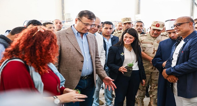 وزراء التخطيط والزراعة والأوقاف يتفقدون “المركز الزراعى المتكامل” بسهل القاع بجنوب سيناء