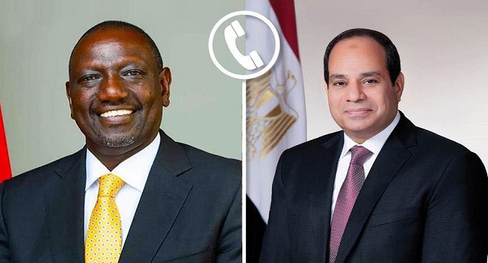 الرئيس السيسى ونظيره الكينى يؤكدان أهمية تكثيف الجهود لتحقيق الاستقرار والأمن والسلام في منطقة القرن الإفريقى