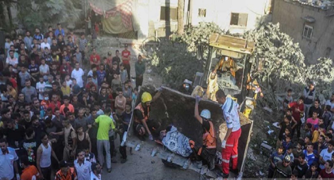 استشهاد 4 فلسطينيين فى قصف للاحتلال على غزة.. وانتشال 8 جثامين