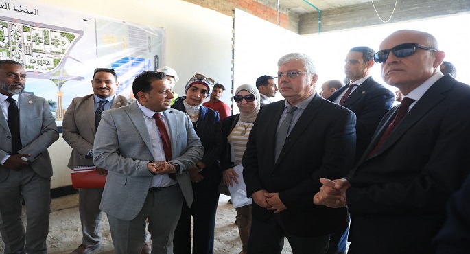 وزير التعليم العالى ومحافظ الأقصر ورئيس الجامعة يتفقدون المشروعات الجارى تنفيذها بجامعة الأقصر