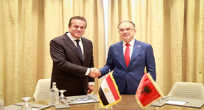 وزير الصحة يبحث مع رئيس ألبانيا آفاق التعاون الصحى بين البلدين