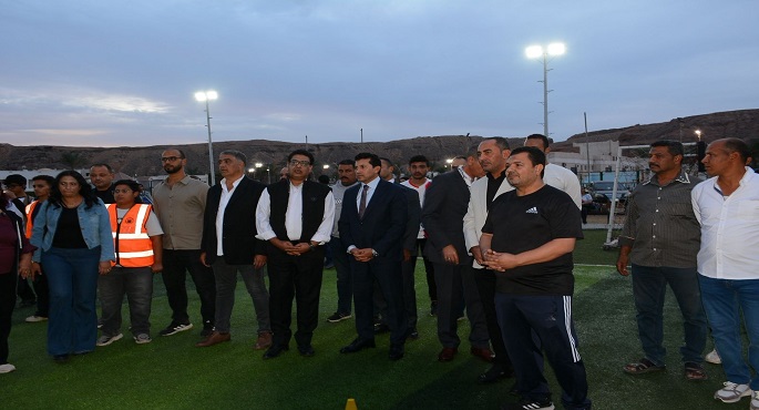 وزير الشباب والرياضة يفتتح ملعبين بادل تنس بنادى شرم الشيخ الرياضى