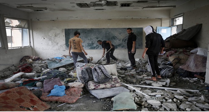 استشهاد 6 فلسطينيين فى قصف إسرائيلى على مدرسة تؤوى نازحين شرق غزة