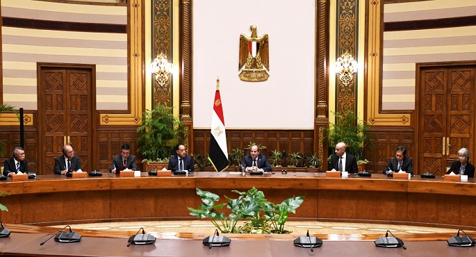 بالصور .. الرئيس السيسى يؤكد أهمية الشراكة مع الجانب اليابانى فى دعم العملية التعليمية بمصر