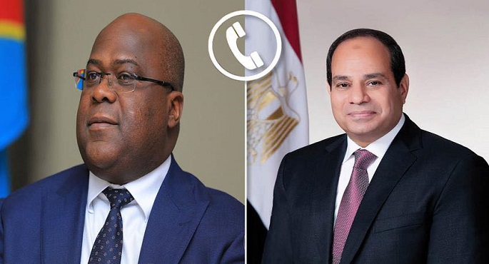 الرئيس السيسى يتلقى اتصالاً هاتفيًا من رئيس الكونغو الديموقراطية