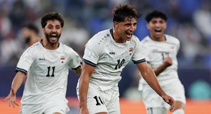العراق فى صدارة مجموعته بثنائية مثيرة أمام البحرين بكأس العرب