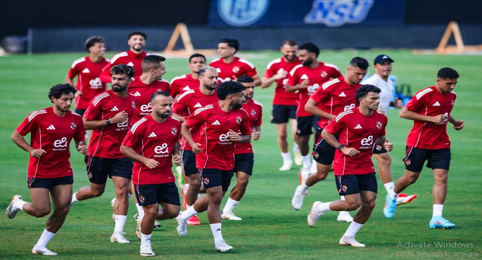 الأهلى يواصل التدريبات استعدادًا لغزل المحلة