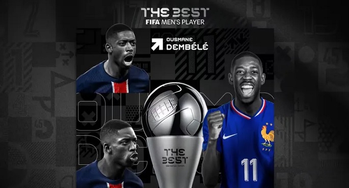 الفرنسى عثمان ديمبلى يتوج بجائزة “ذا بيست” كأفضل لاعب فى العالم فى 2025