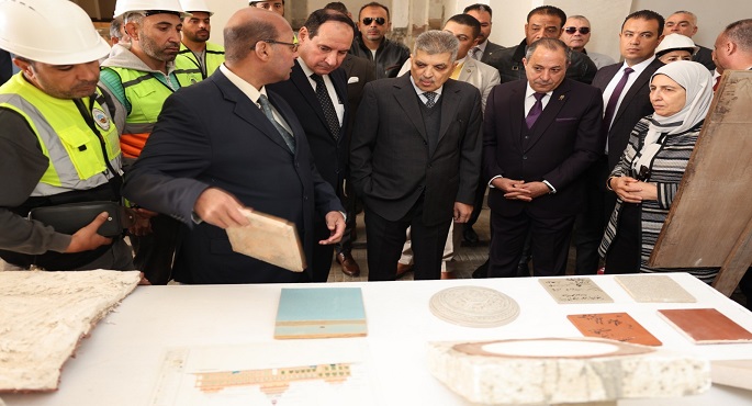 الفريق أسامة ربيع واللواء محب حبشى يتفقدان أعمال ترميم وتدعيم مبنى القبة
