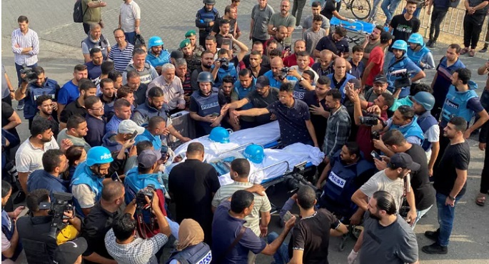 مراسلون بلا حدود: مقتل 67 صحفيا أثناء تأدية واجبهم هذا العام نصفهم فى غزة