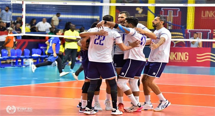 منتخب مصر للكرة الطائرة فى مواجهة البحرين ببطولة التحدى العربية