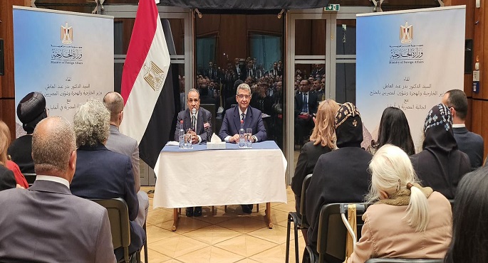 وزير الخارجية يثمن دور الجالية المصرية فى ألمانيا في تعزيز جسور التواصل بين البلدين