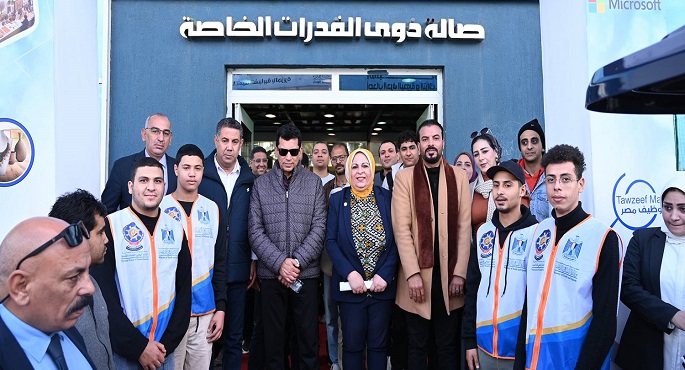 وزير الرياضة يشهد ملتقى توظيف مصر لذوى الهمم بمركز التنمية الشبابية بالجزيرة