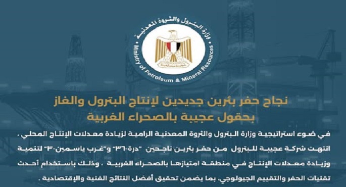 البترول: نجاح حفر بئرين جديدين بالصحراء الغربية باستخدام أحدث التقنيات