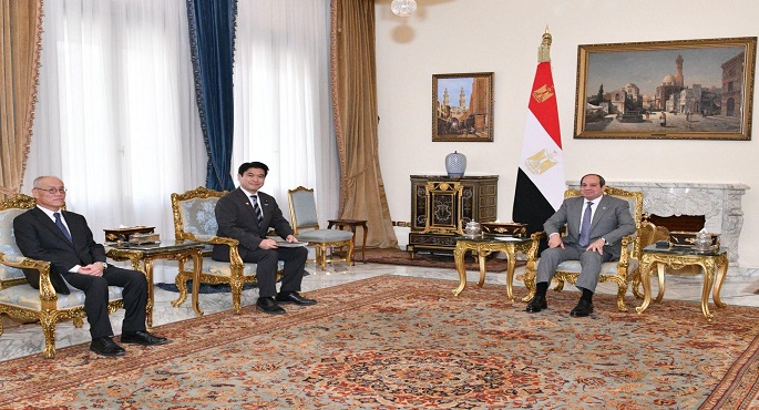 الرئيس السيسى يعرب عن التطلع لمضاعفة العدد المستهدف من المدارس اليابانية فى مصر