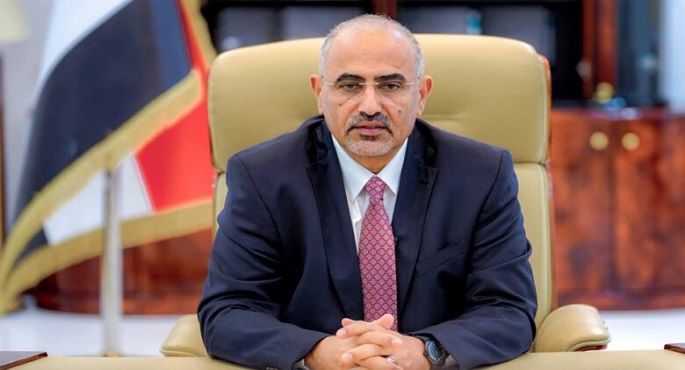 الزبيدى يعلن عن مرحلة انتقالية واستفتاء لتقرير مصير الجنوب اليمنى