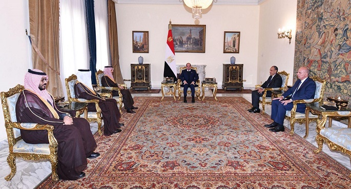 الرئيس السيسى يثمن جهود السعودية لاستضافة مؤتمر شامل يجمع المكونات الجنوبية اليمنية للحوار