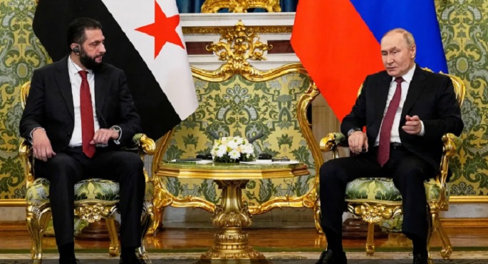 بوتين يستقبل الشرع.. ويشدد على دعم موسكو لوحدة سوريا