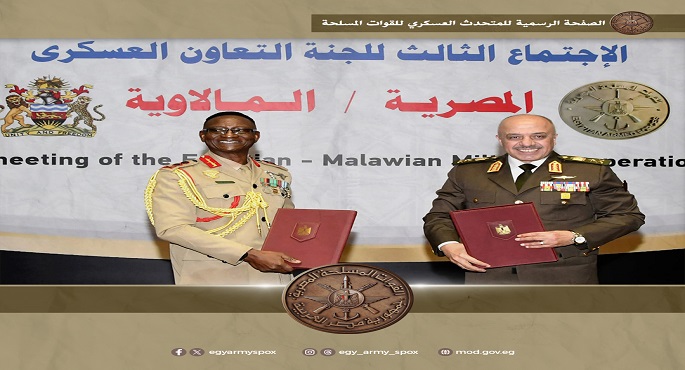 بالصور.. رئيس أركان حرب القوات المسلحة يلتقى قائد قوات الدفاع المالاوى