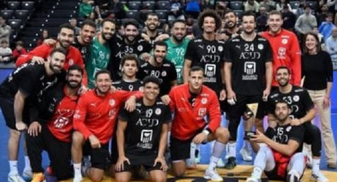 منتخب اليد فى مواجهة أنجولا فى أمم أفريقيا برواندا