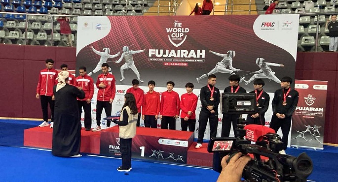 منتخب سلاح الشيش للناشئين يفوز بفضية كأس العالم بالفجيرة