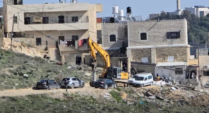 الاحتلال يهدم منزلين فى منطقة التعاون العلوى فى نابلس