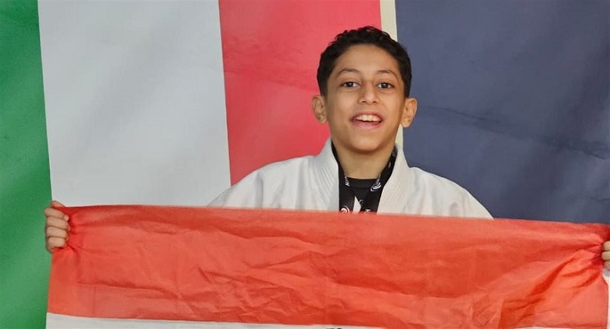 عبدالرحمن مهاب يحصد ذهبية بطولة الجراند سلام الدولية للجوجيتسو بروما