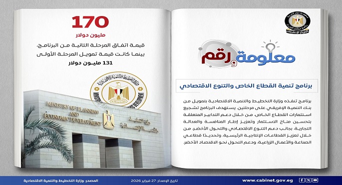 بالإنفوجراف, مجلس الوزراء يستعرض أهداف برنامج دعم تنمية القطاع الخاص والتنوع الاقتصادى