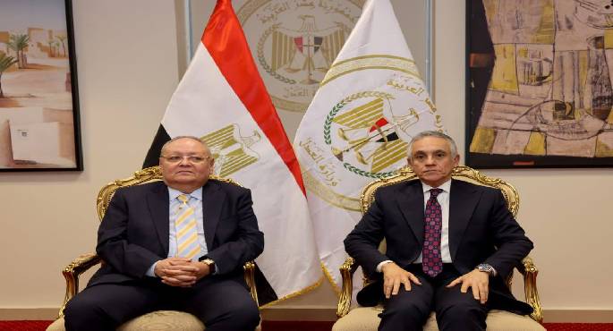 وزير العدل يستقبل رئيس مجلس الدولة لتهنئته بتولى مهام منصبه