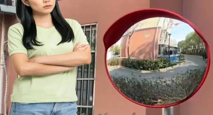 امرأة صينية تعدل مرآة مرور لتحسين طاقة المكان فتتسبب فى سلسلة من الحوادث