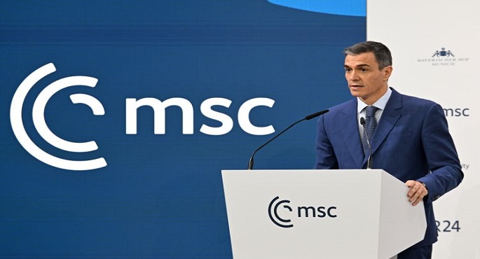 فى مؤتمر ميونيخ .. سانشيز يحذر من التسلح النووى ويدعو إلى “التسلح الأخلاقى” ضد روسيا