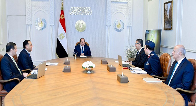 الرئيس السيسى يوجه بضرورة تعزيز المخزون الاستراتيجى ومواصلة العمل على تحقيق الاكتفاء الذاتى من السلع الزراعية
