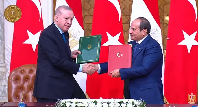 الرئيس السيسى وأردوغان يوقعان على البيان الصادر عن الاجتماع الثانى لمجلس التعاون الاستراتيجى رفيع المستوى
