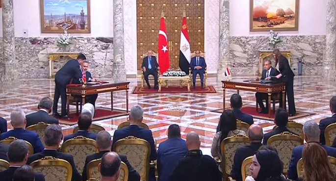 السيسى وأردوغان يشهدان التوقيع على عدد من اتفاقيات التعاون المشترك